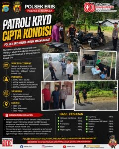 *Patroli KRYD Polsek Eris Perkuat Harkamtibmas, Warga Diajak Jaga Keamanan Lingkungan